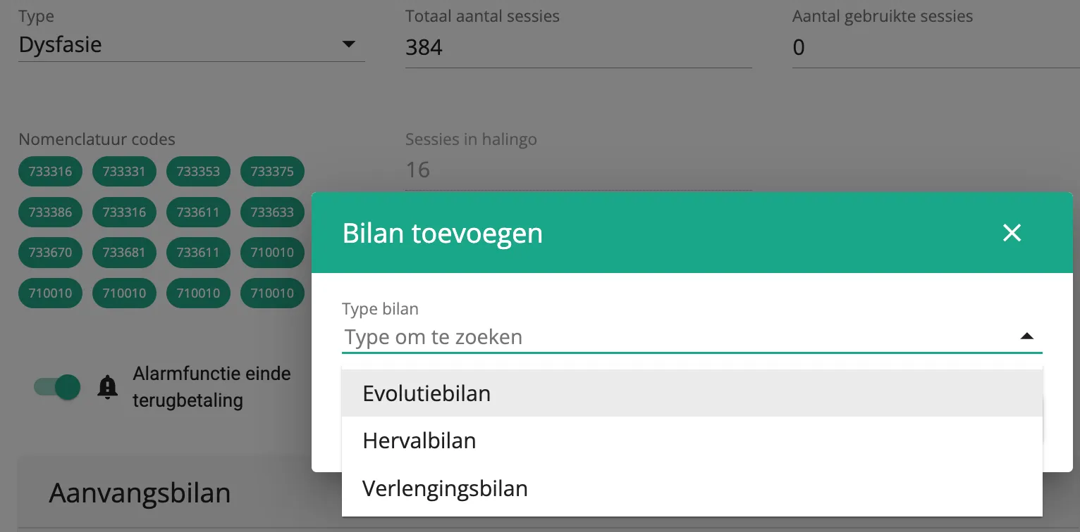 Schermafbeelding: 1. Documentatie van de verlenging