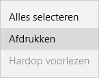 Schermafbeelding: Klik op Afdrukken.