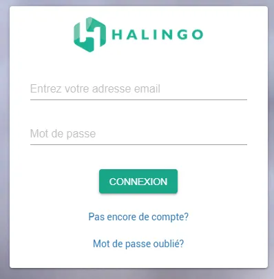 Capture d’écran : Entrez votre adresse e-mail et votre mot de passe.