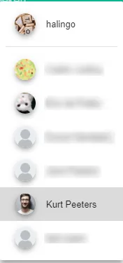 Screenshot: Select the therapeut (therapist) whose commission you want to manage, or select the praktijk (practice) to…