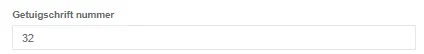 Screenshot: Enter the nummer van het getuigschrift (certificate number). The first time, you type it yourself. After…