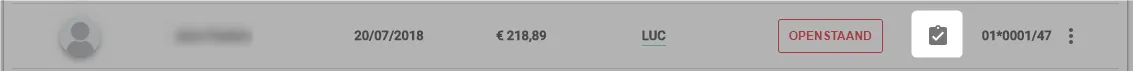 Screenshot: Click the icon of a certificate that has already been validated.
