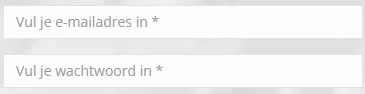 Screenshot: Enter your e-mailadres (email address) and wachtwoord (password).