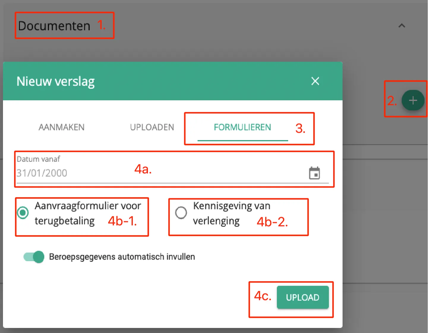 Bildschirmfoto: Die aktualisierten Antragsformulare, in Kraft seit dem 1. August 2024, erzeugen Sie über den…