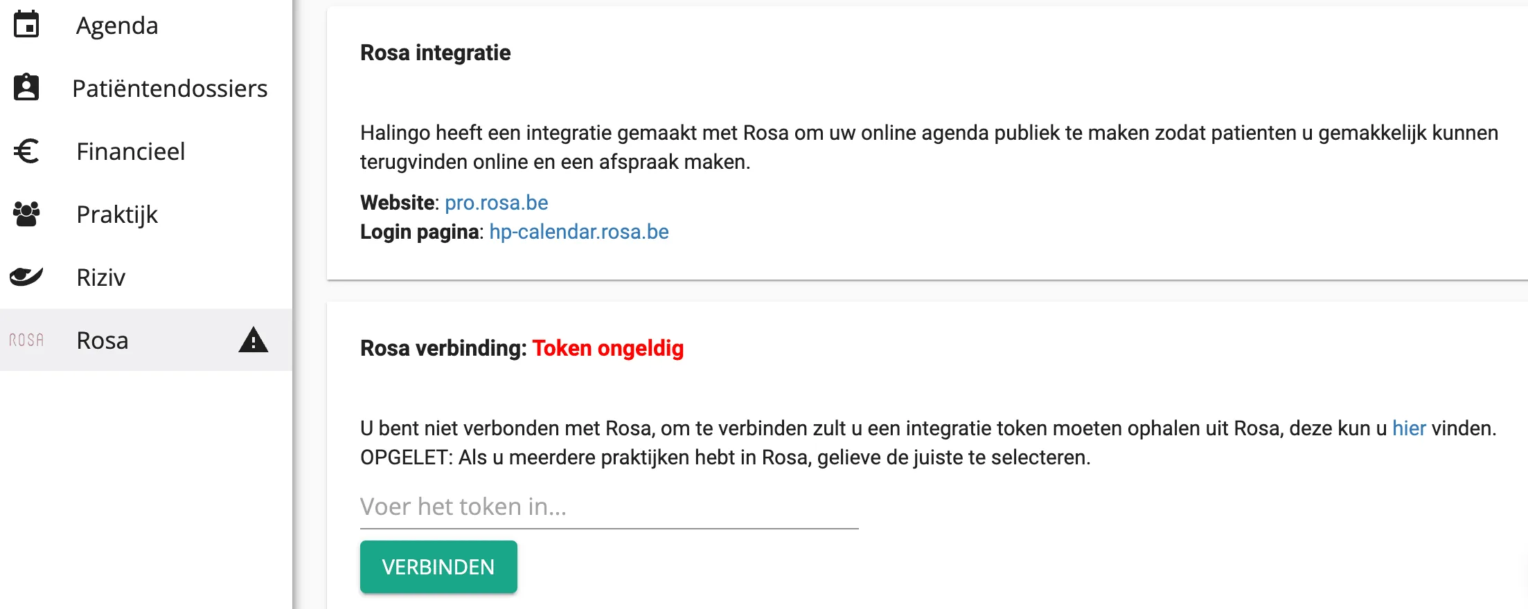 Bildschirmfoto: Öffnen Sie Halingo und gehen Sie zum Bereich Rosa.