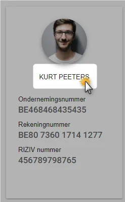 Bildschirmfoto: Wählen Sie den therapeut, dessen Provision Sie verwalten möchten, oder wählen Sie die praktijk, um alle…