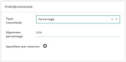 Bildschirmfoto: Bei einem percentage geben Sie den allgemeinen Prozentsatz an. Einen abweichenden Prozentsatz pro…