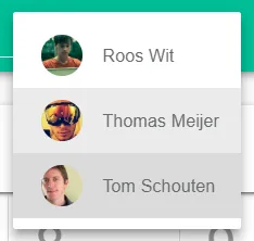 Bildschirmfoto: Klicken Sie auf den Namen der gewünschten Person.
